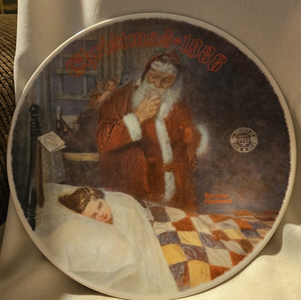 Norman Rockwell Christmas 1986 Collector's Plate